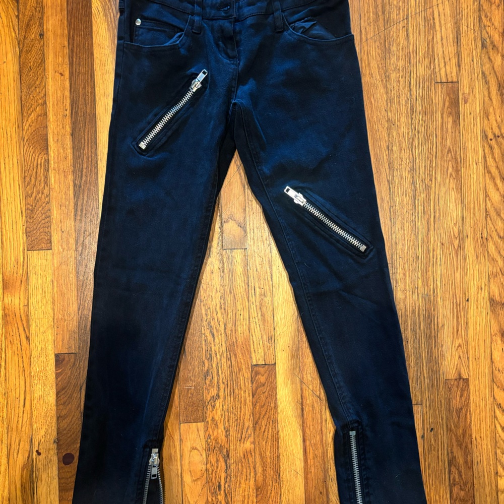 Lip Service Women's Skinny Jeans with Zipper Accents - Black